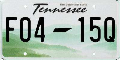 TN license plate F0415Q