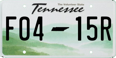TN license plate F0415R