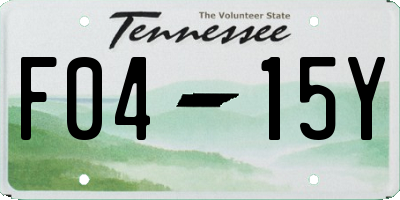 TN license plate F0415Y
