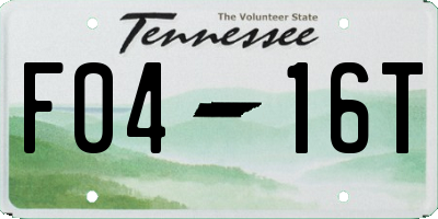 TN license plate F0416T