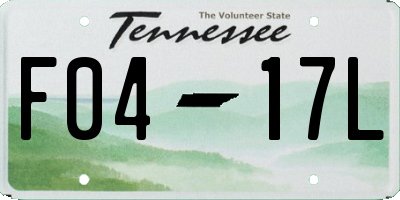 TN license plate F0417L