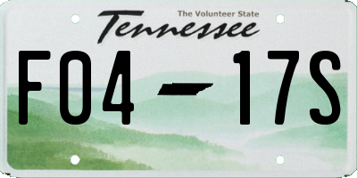 TN license plate F0417S