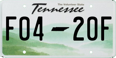 TN license plate F0420F