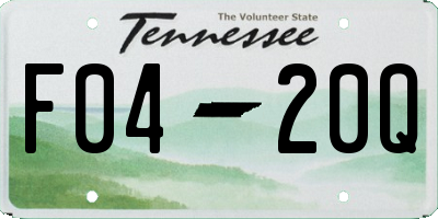 TN license plate F0420Q