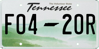 TN license plate F0420R