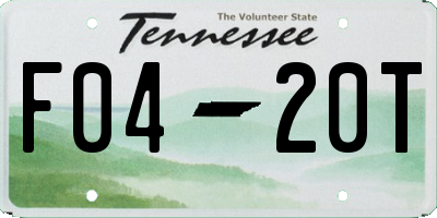 TN license plate F0420T