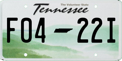 TN license plate F0422I