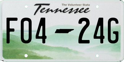 TN license plate F0424G