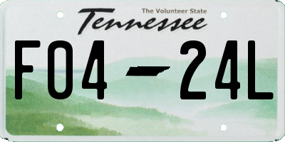 TN license plate F0424L