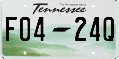 TN license plate F0424Q