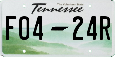 TN license plate F0424R