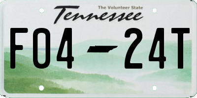 TN license plate F0424T