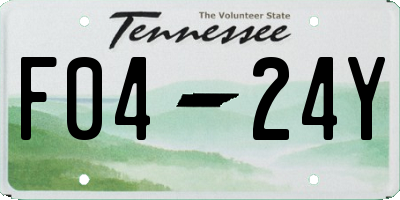 TN license plate F0424Y