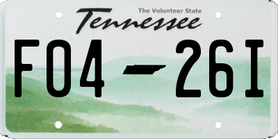 TN license plate F0426I