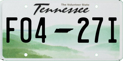 TN license plate F0427I