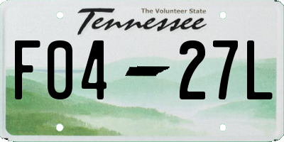 TN license plate F0427L