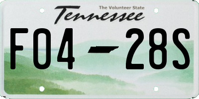 TN license plate F0428S