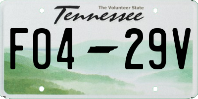 TN license plate F0429V
