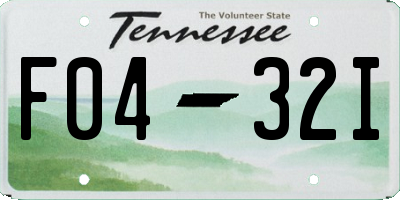 TN license plate F0432I