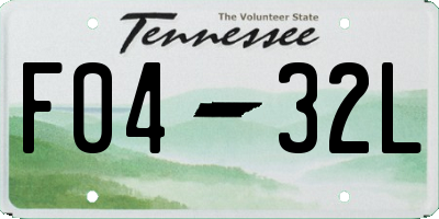 TN license plate F0432L