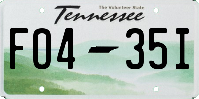 TN license plate F0435I