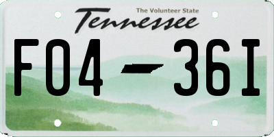 TN license plate F0436I