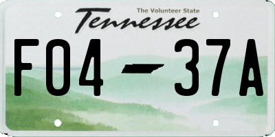 TN license plate F0437A