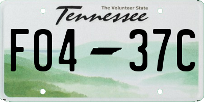 TN license plate F0437C