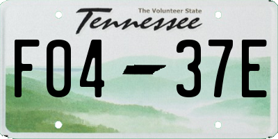TN license plate F0437E