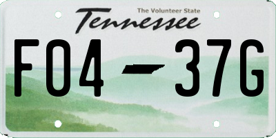 TN license plate F0437G