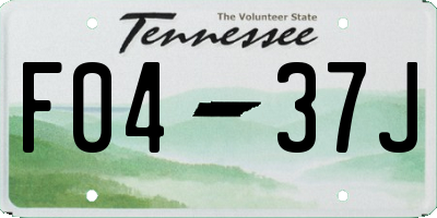 TN license plate F0437J