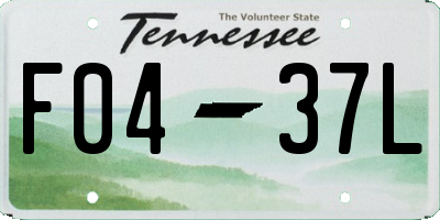 TN license plate F0437L