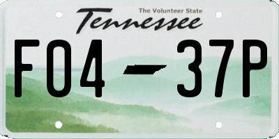 TN license plate F0437P