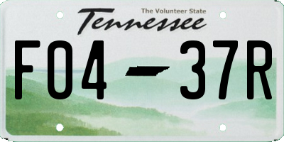 TN license plate F0437R