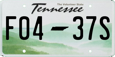 TN license plate F0437S