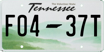 TN license plate F0437T