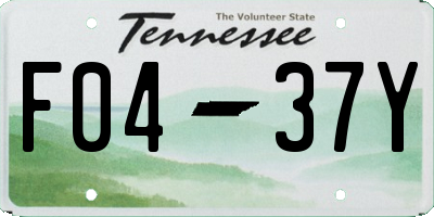 TN license plate F0437Y