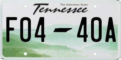 TN license plate F0440A