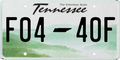 TN license plate F0440F