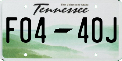 TN license plate F0440J