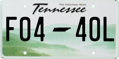 TN license plate F0440L