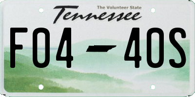 TN license plate F0440S