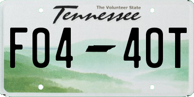TN license plate F0440T