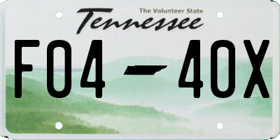 TN license plate F0440X