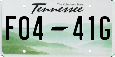 TN license plate F0441G