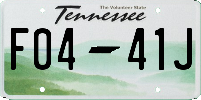 TN license plate F0441J