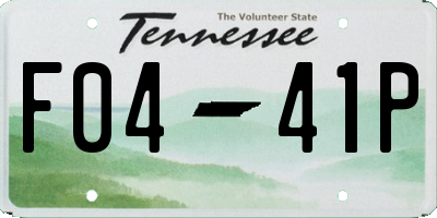 TN license plate F0441P