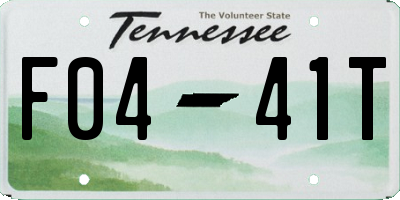 TN license plate F0441T