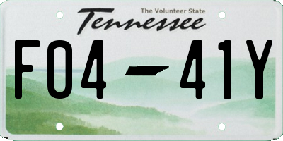 TN license plate F0441Y