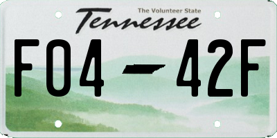 TN license plate F0442F